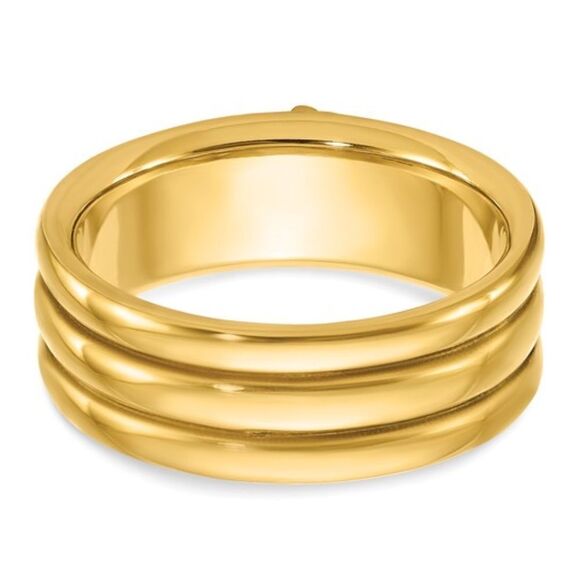 10k IBGoodman Men's Polished with Black Enamel 33rd Degree Masonic Ring - Picture 5 of 8